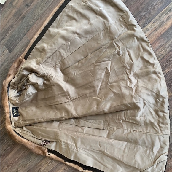 Vintage Mink Fur Coat with Leather Accents Sz S - Picture 5 of 6